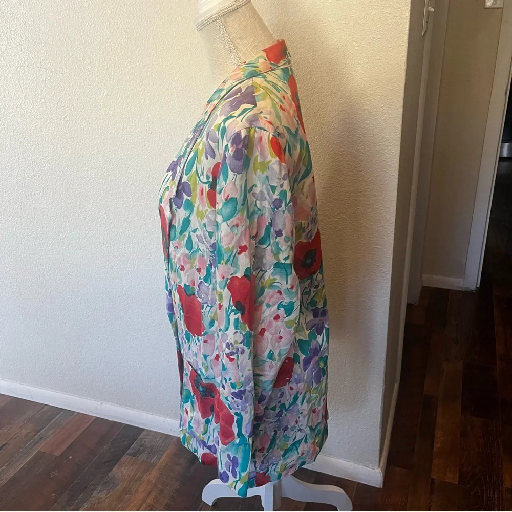 Campus Casuals of California - Vintage Floral Women's Blazer-Size 13/14